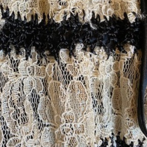 Free People Crochet/Lace Spaghetti Straps Midi Dress Black/Ivory Size XS - Picture 10 of 12